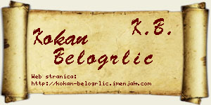Kokan Belogrlić vizit kartica